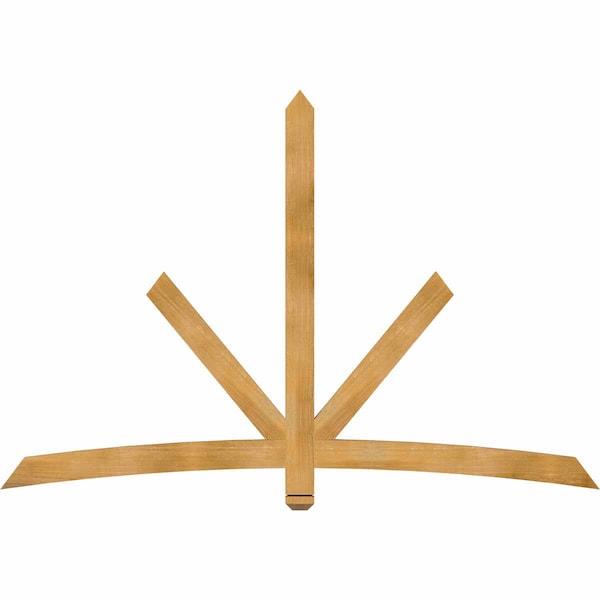 Ekena Millwork Alberta Rough Sawn Timber Gable Bracket, Western Red Cedar, 84"W x 56"H x 2"D x 4"F, 16/12 Pitch GBW084X56X0204ALB00RWR - main